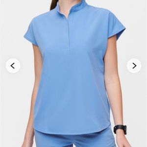 Light Blue Rafaela Style FIgs scrub top